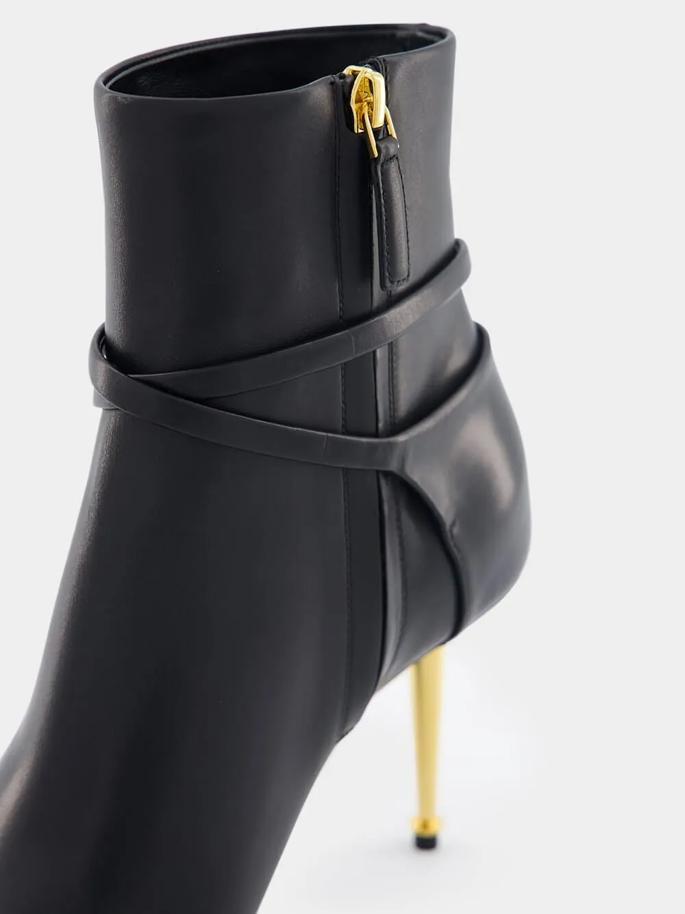 80mm Leather Pointed-Toe Boots