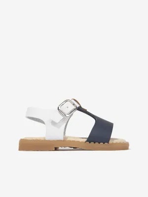 Andanines Kids Leather Sandals in Navy