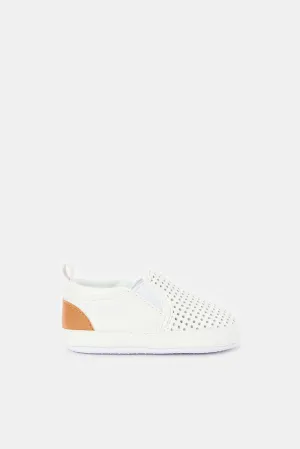 Babies White Slip On Shoes