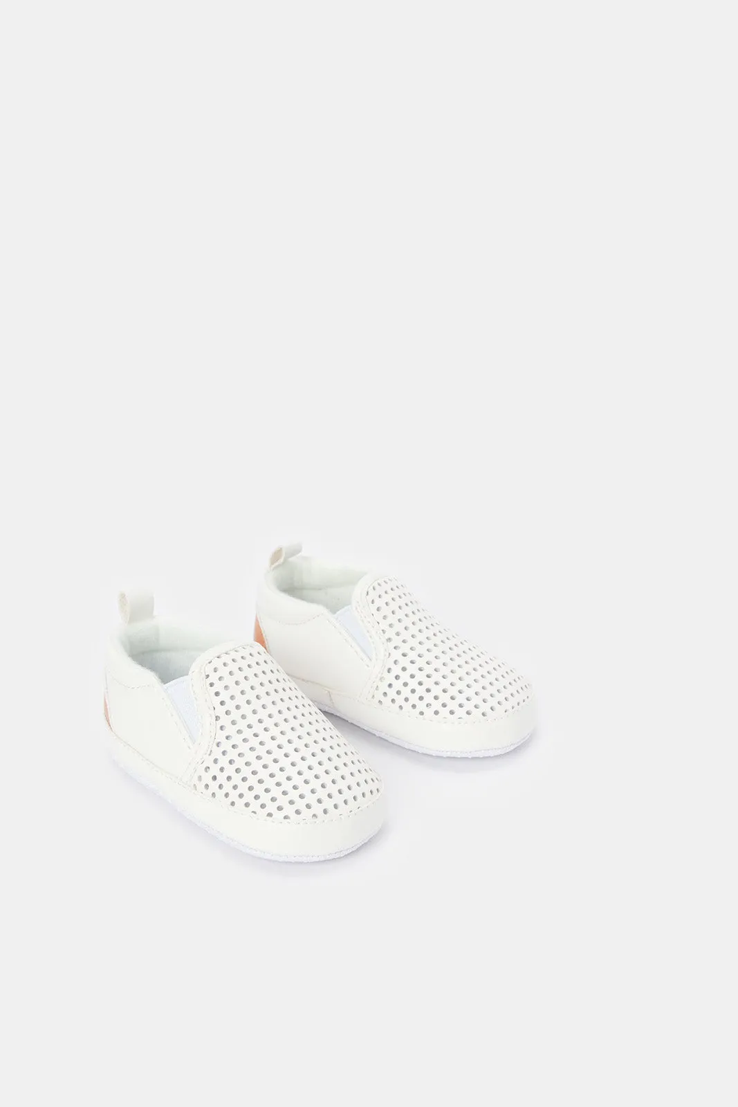 Babies White Slip On Shoes