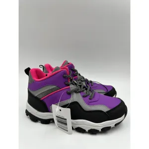 Big Kid Size 3, High Top Purple Pink and Black Hikers w/ Gray Accents