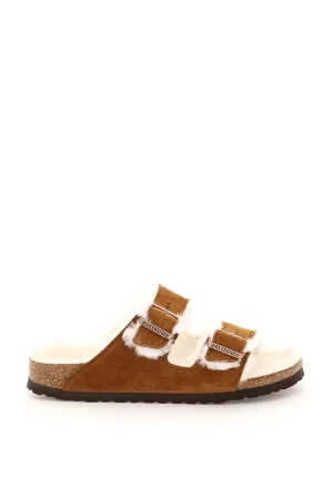 Birkenstock arizona shearling mules narrow fit