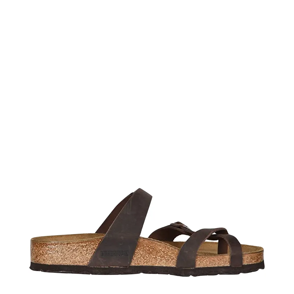 Birkenstock Women's Mayari Leather Toe Loop Sandal in Habana Brown