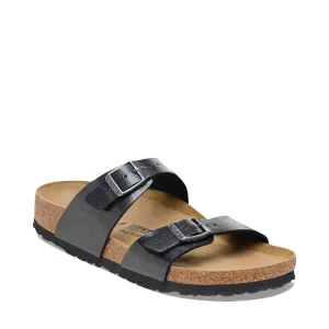 Birkenstock Women's Sydney Birko-Flor Slide Sandal in Graceful Licorice