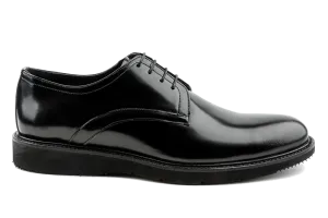 Black Patent Leather Derby Shoes For Men, Plain Toe Derby Shoes for Business Men & Professionals, Luxury Derby Shoes, Best Derby Shoes: Pax by Debbano