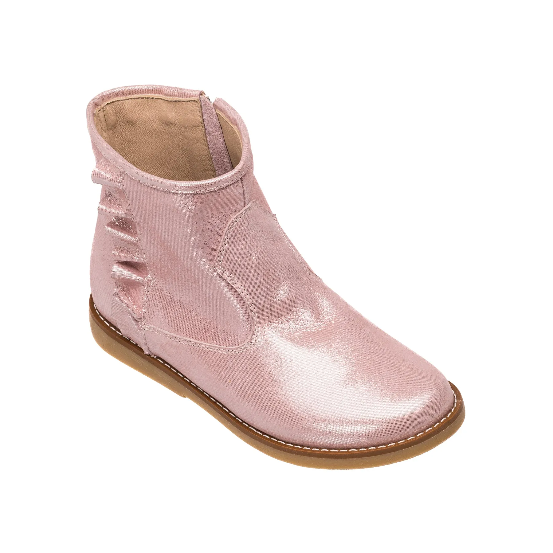 Bootie with Ruffle Carnation Pink