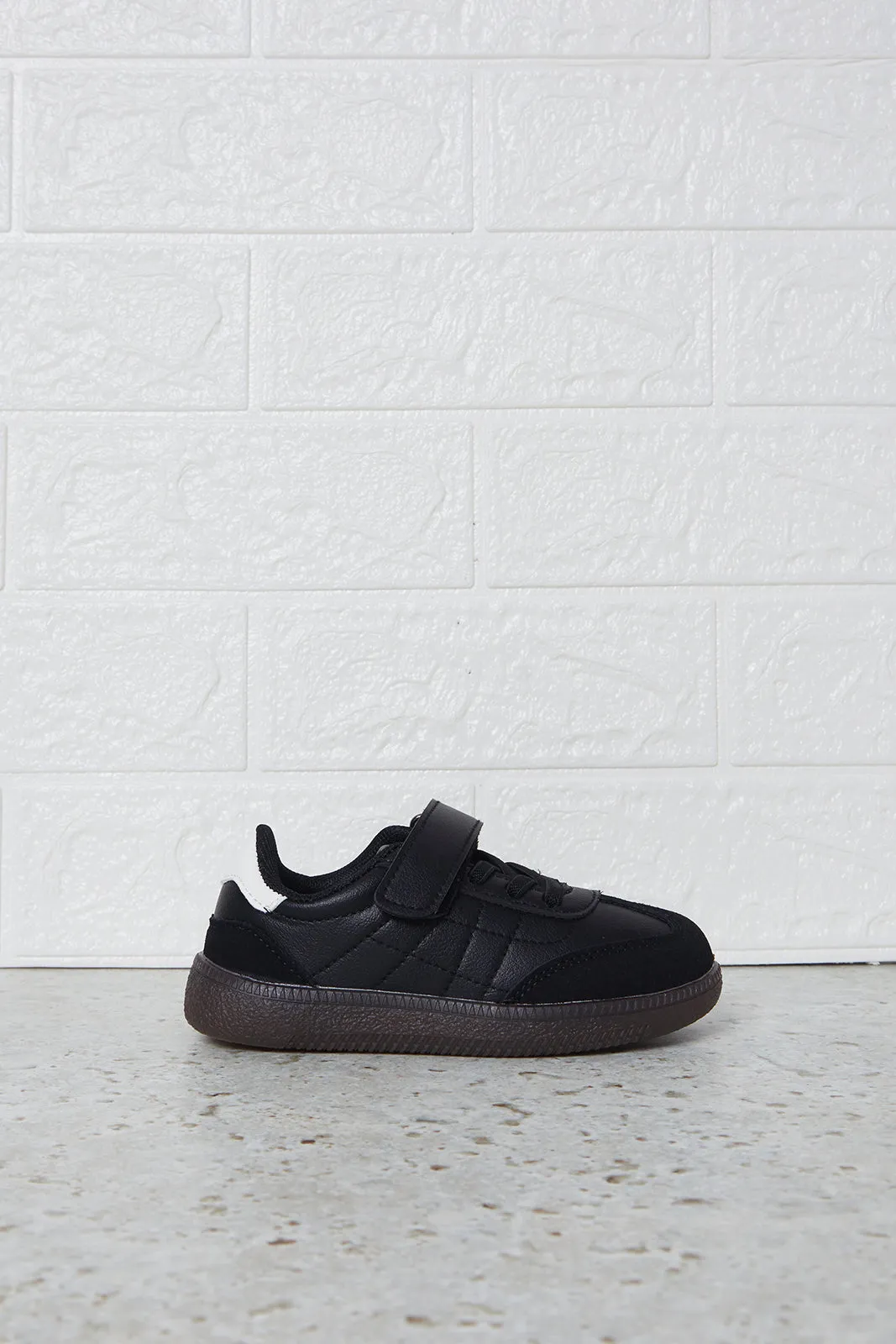 Boys Black Velcro Shoes