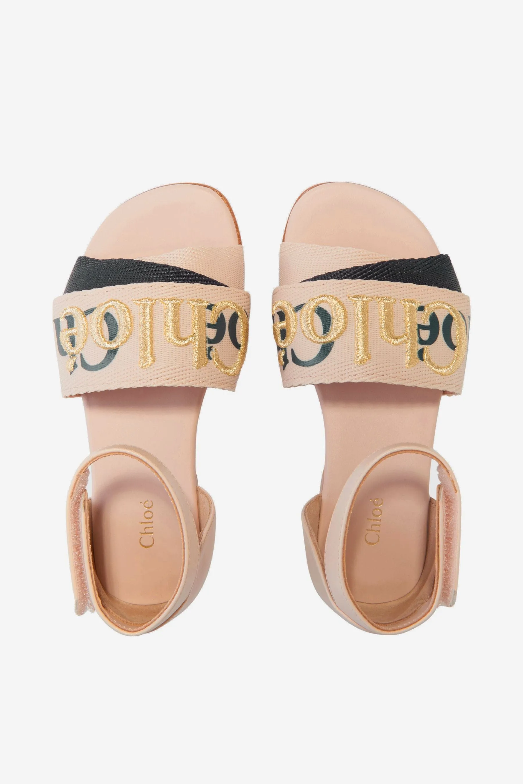 Chloé Girls Leather Branded Sandals