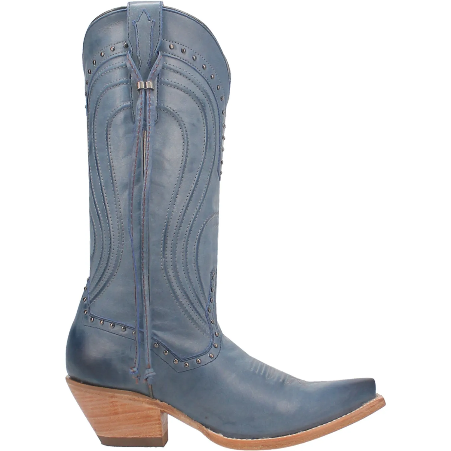 Dan Post Womens Donnah Blue Leather Cowboy Boots