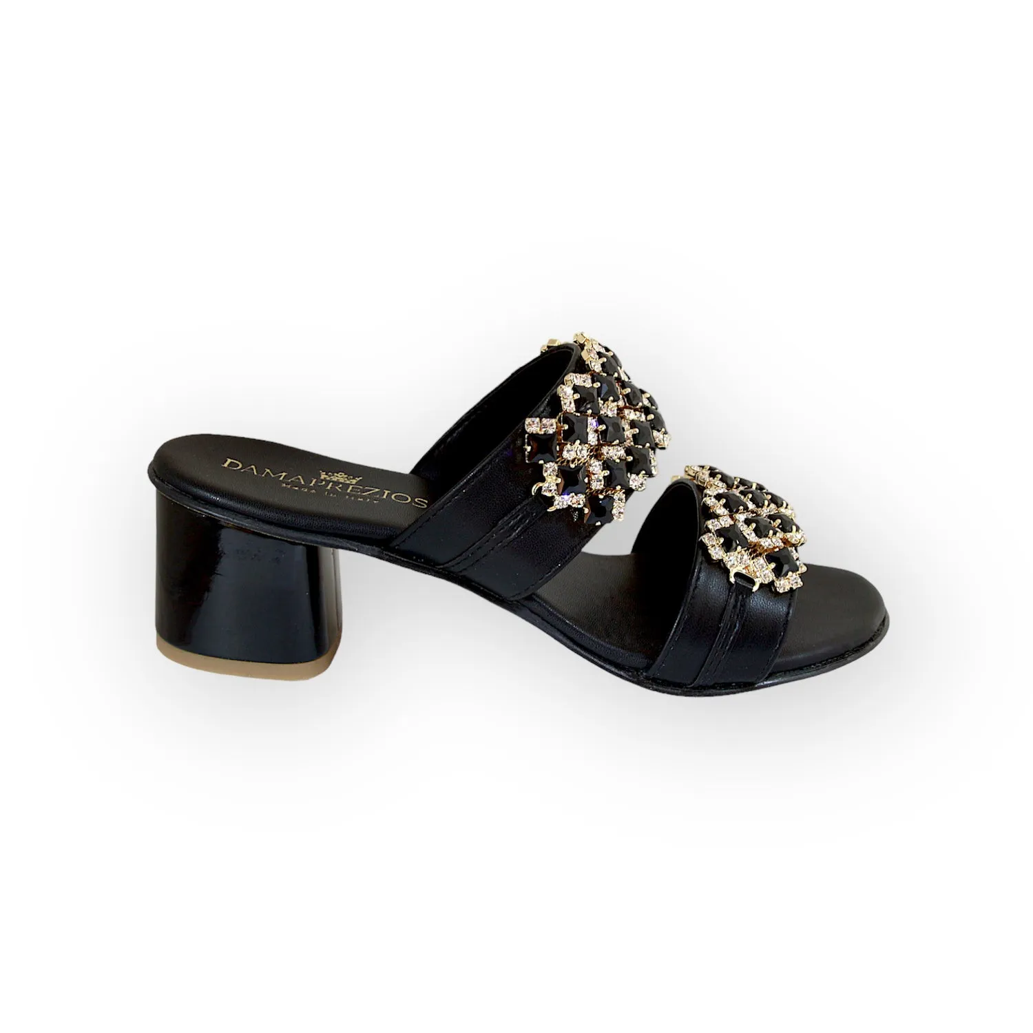 Eleonora Black Heels Mules