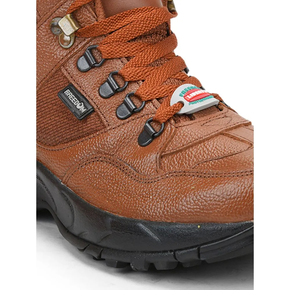 Freedom By Liberty Mens SHAURYA Defence Lacing Tan Trekking Boots