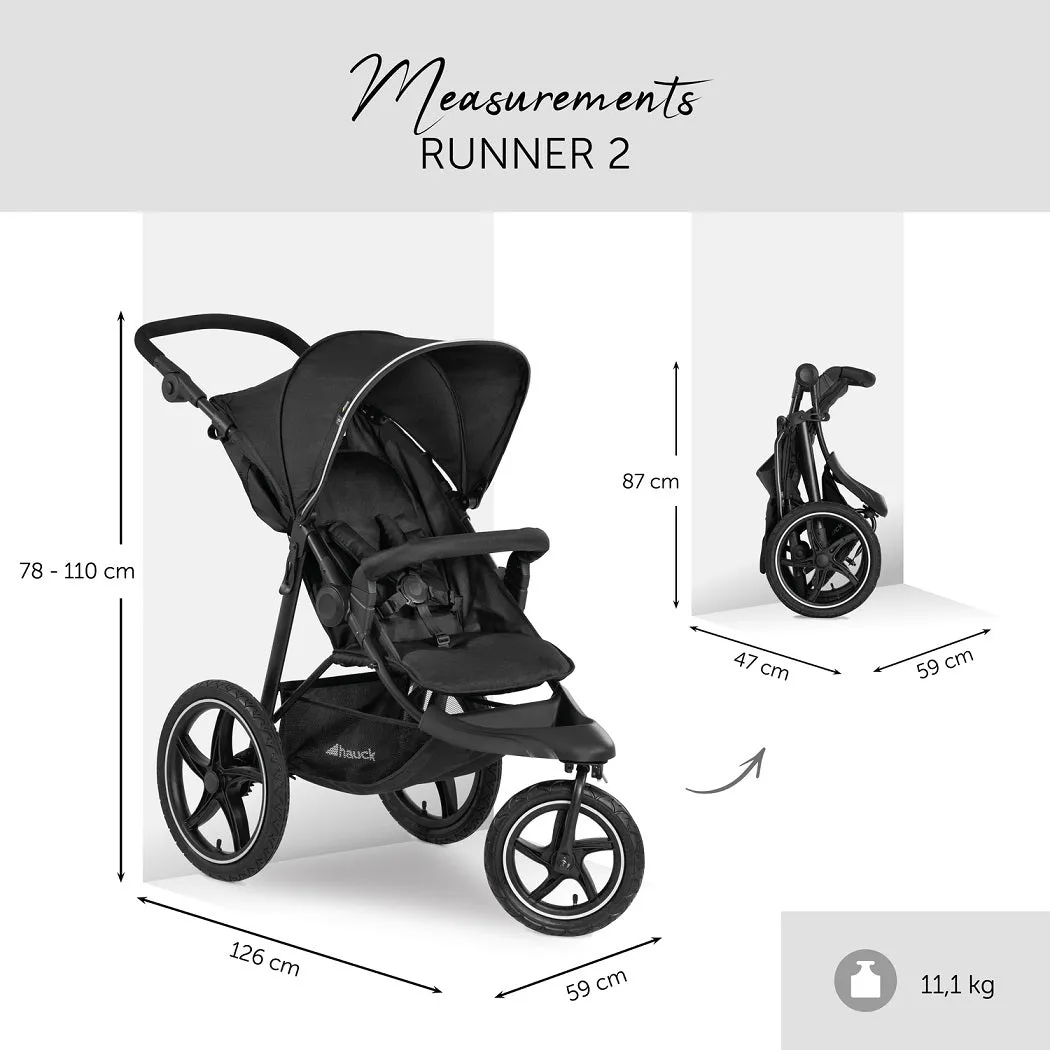 Hauck Runner 2 All Terrain Pushchair (Black)