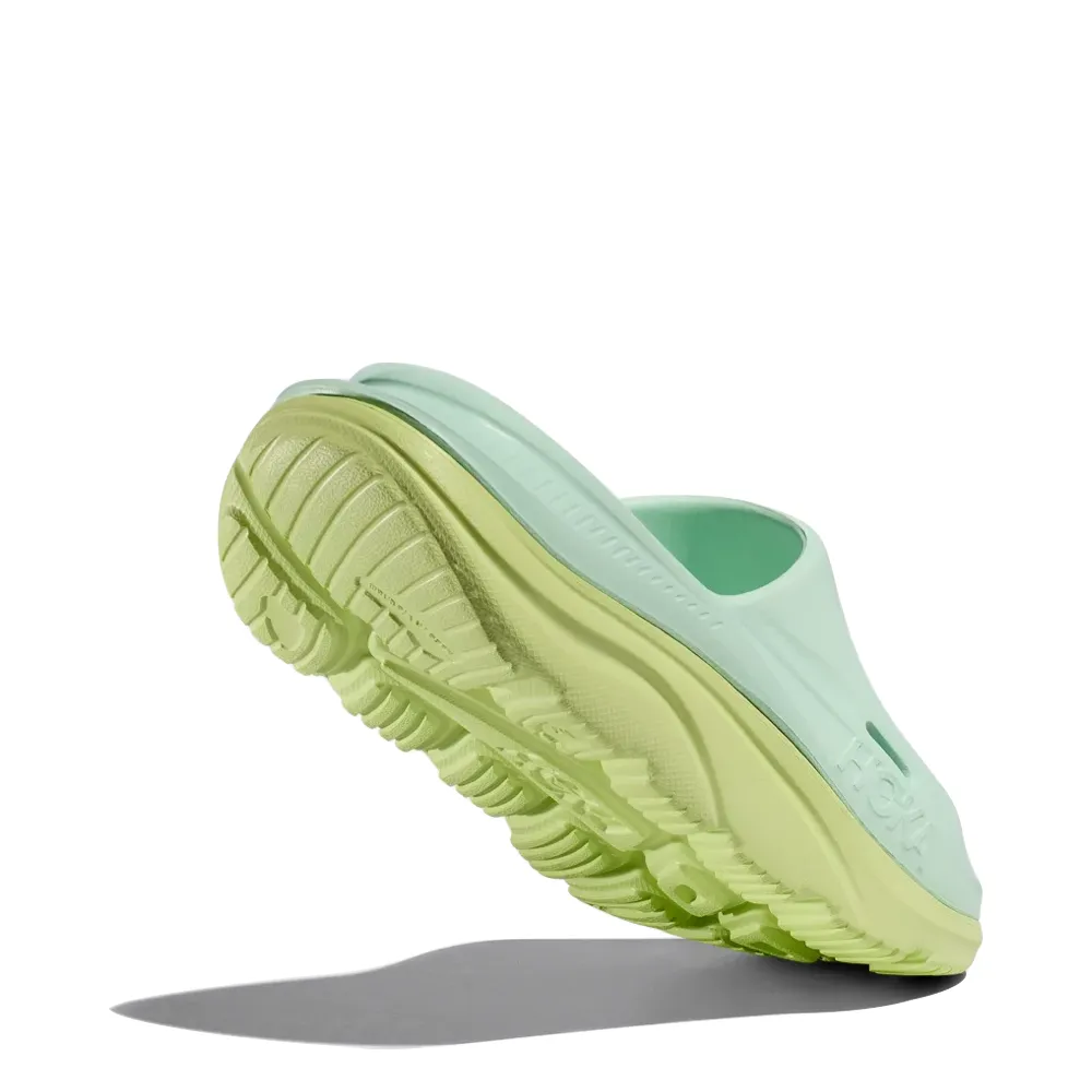 Hoka Ora Recovery Slide Sandal 3 in Aqua Breeze/Celery Juice