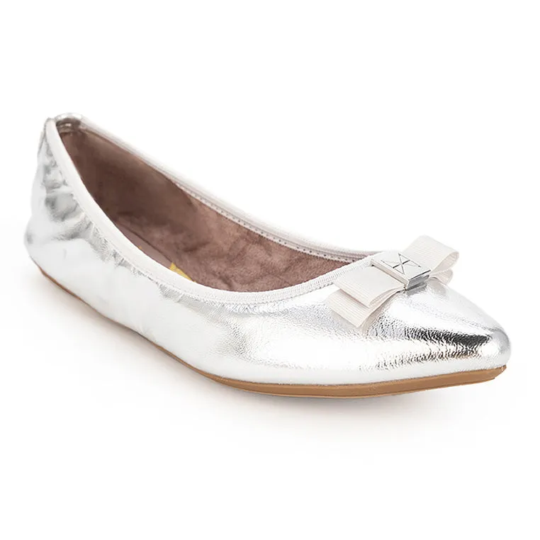 JASMINE Ballet Flat Shoes - Silver