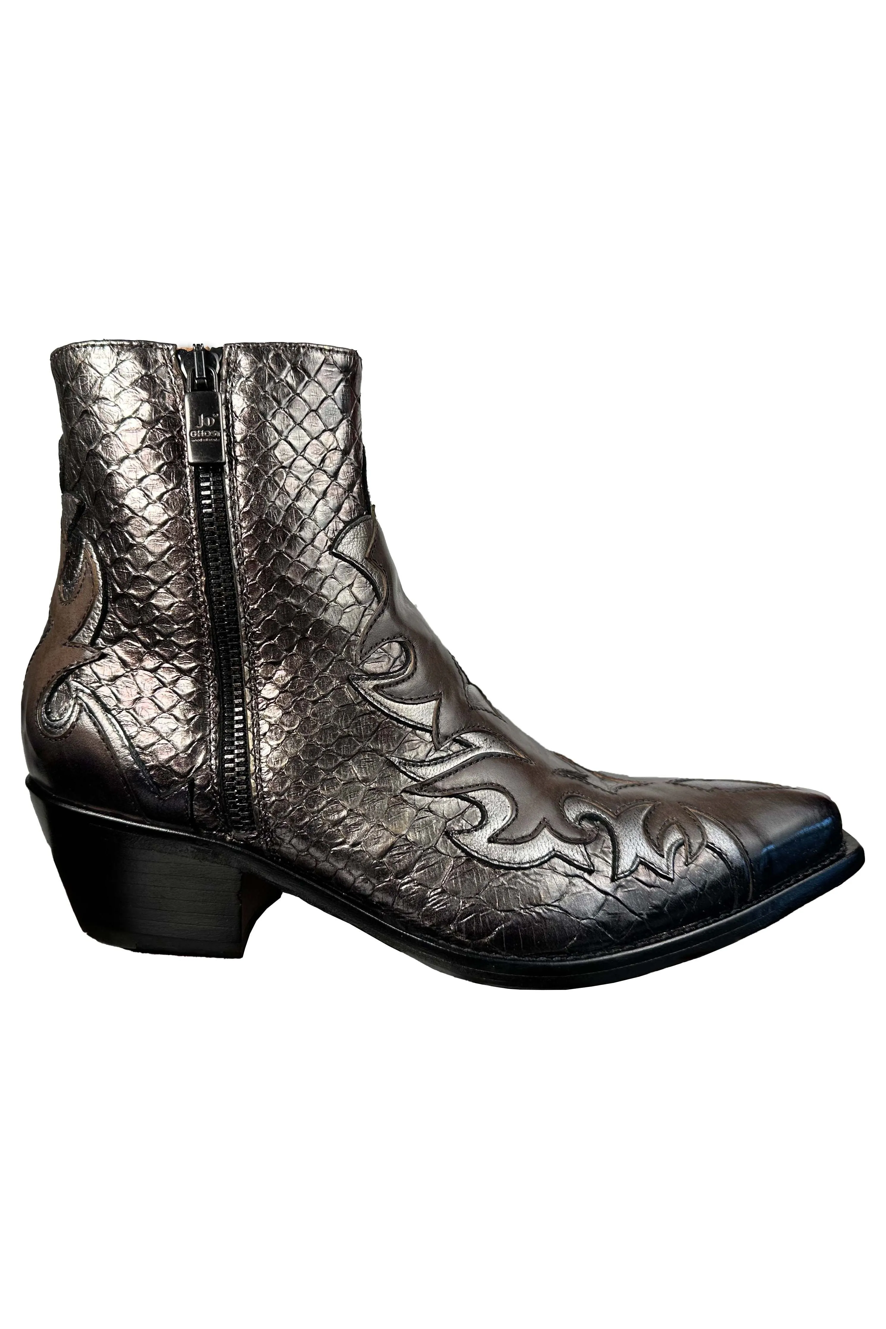 Jo Ghost Bonnie Western Ankle Boot 3306 | Python Moscato