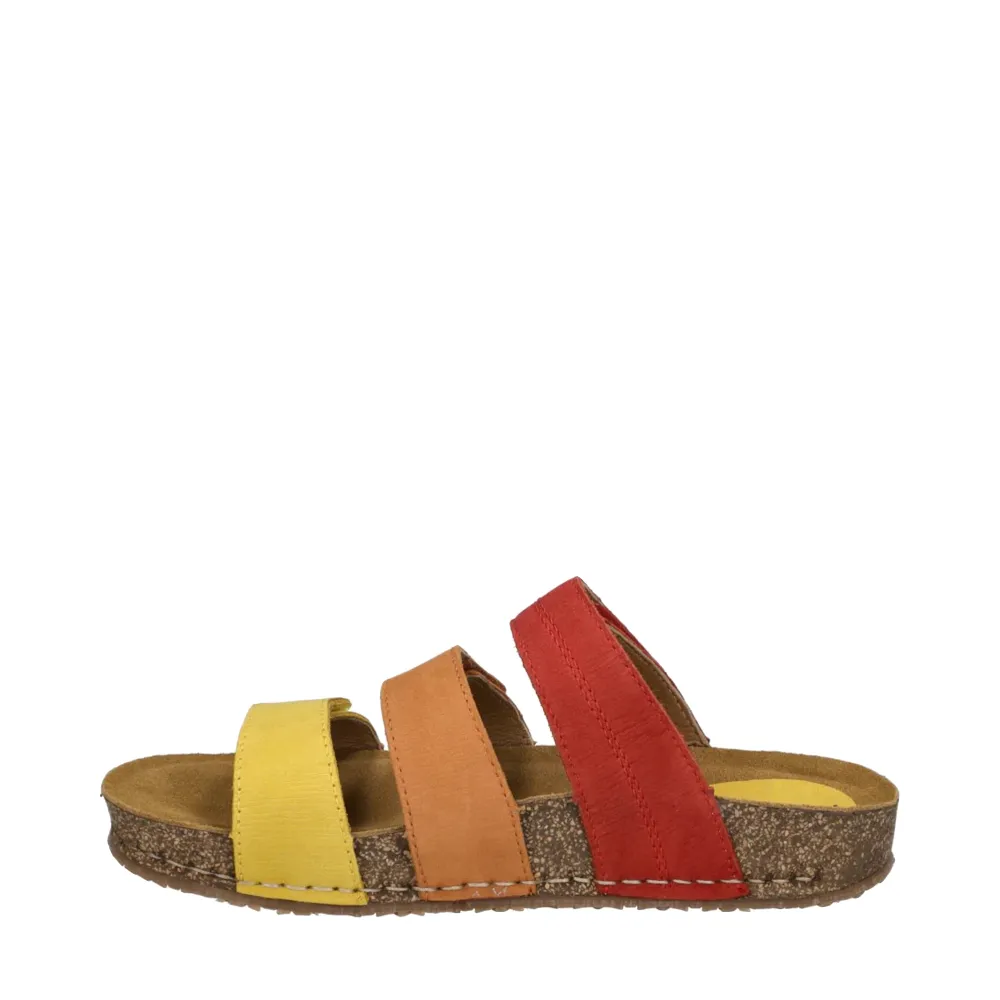 Josef Seibel Women's Hannah 03 Slide Sandal in Yellow Multi