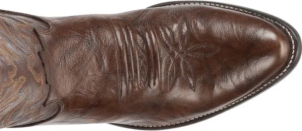 Justin Buck Dark Brown J-Toe Western Boots for Men