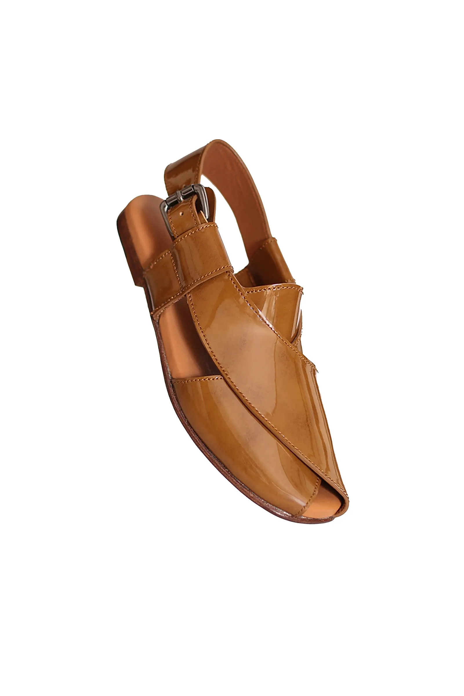 Lane Flat Leather Peshawari Sandals For Women