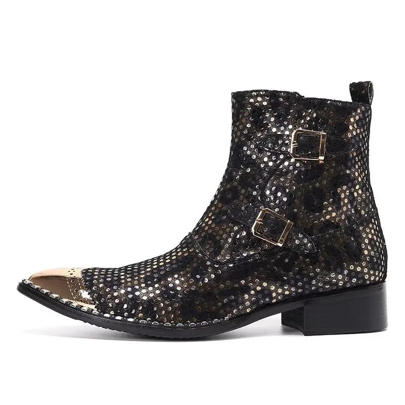 LeatherLuxe Zipper Ankle Boots: Elegant Footwear Essential