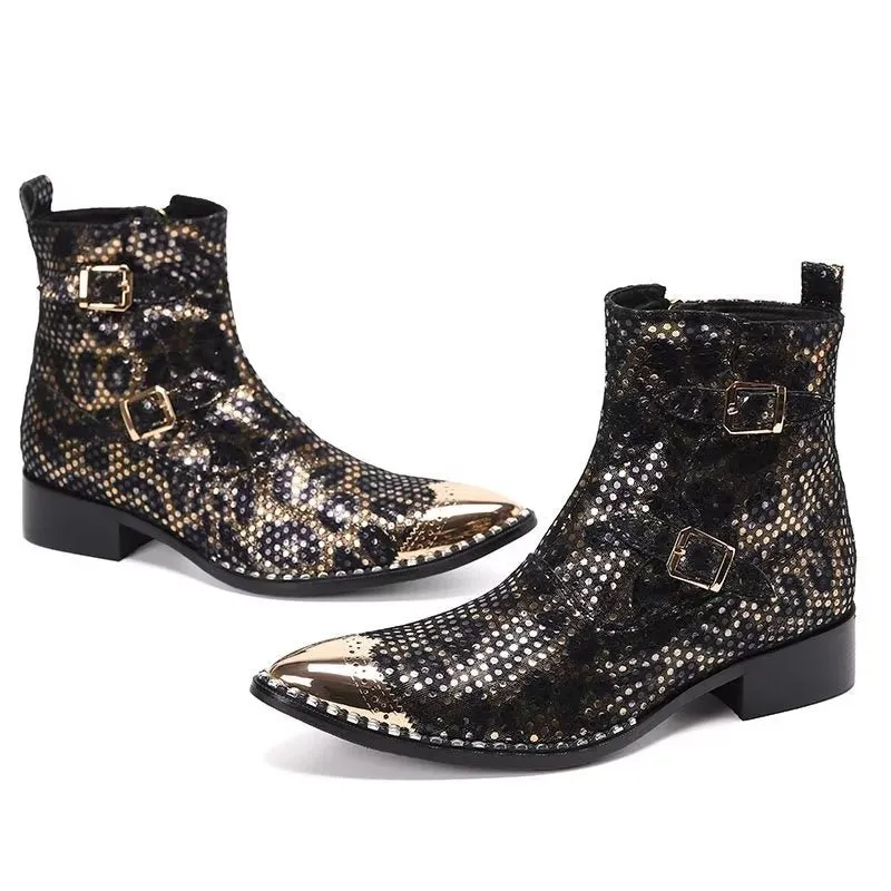 LeatherLuxe Zipper Ankle Boots: Elegant Footwear Essential