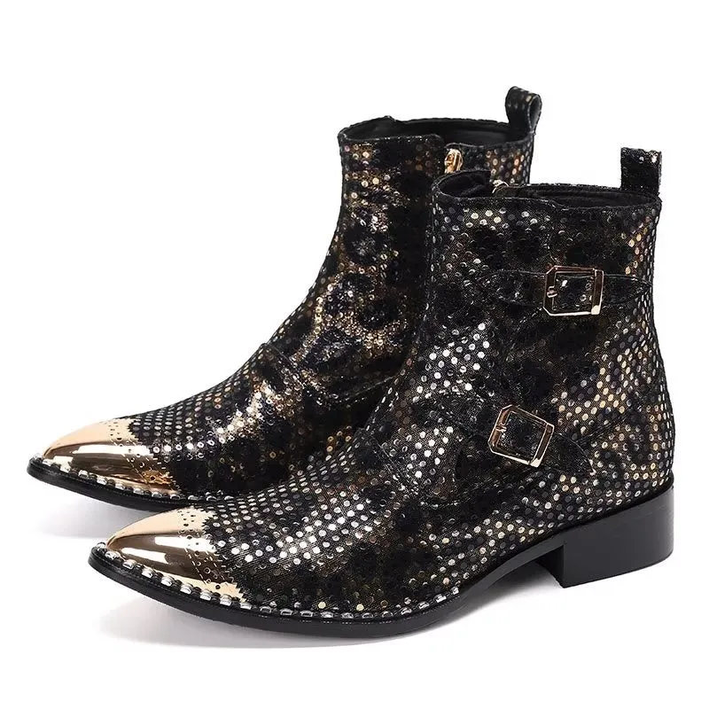 LeatherLuxe Zipper Ankle Boots: Elegant Footwear Essential