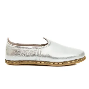 Men's Silver Slip On Shoes