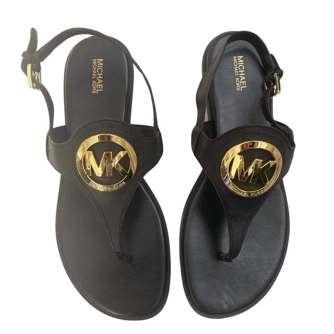 MICHAEL KORS Aubrey Charm Sandals Black SIZE 41