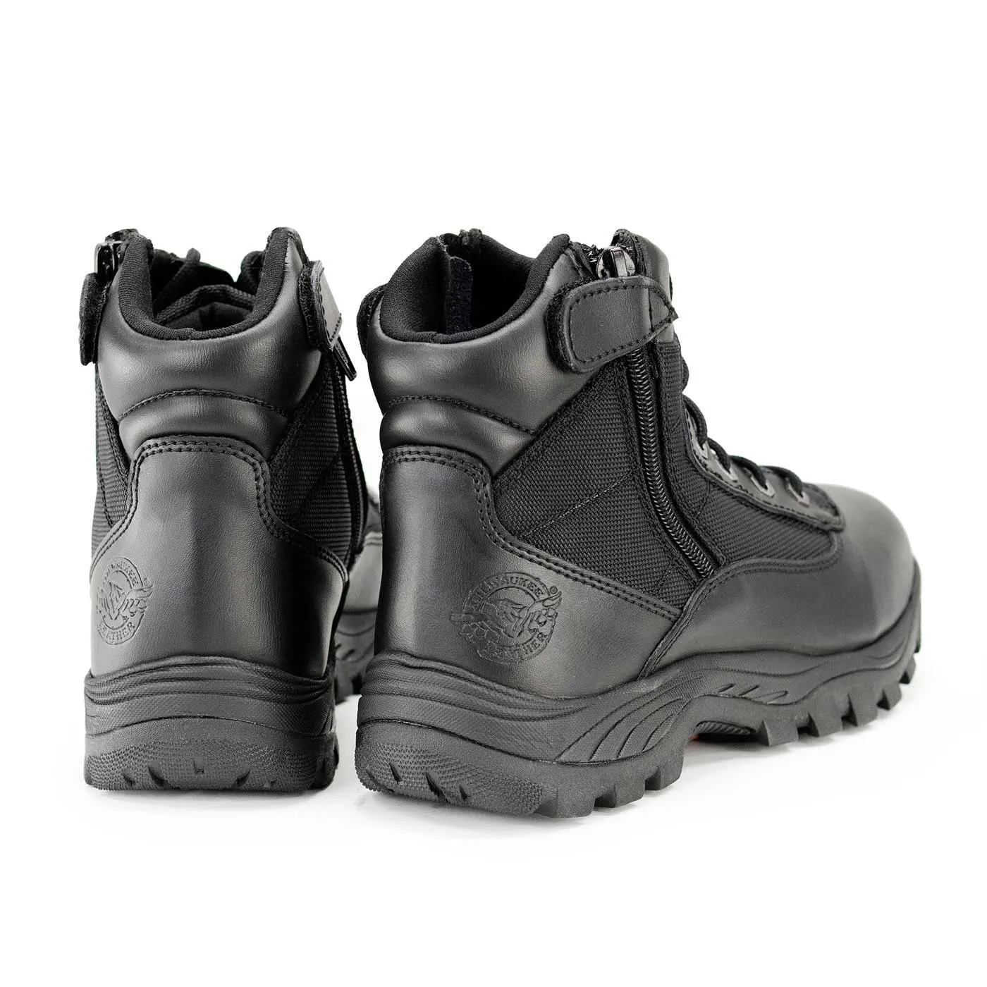 Milwaukee Leather Men's 6-inch Black Leather Swat Style-Tactical