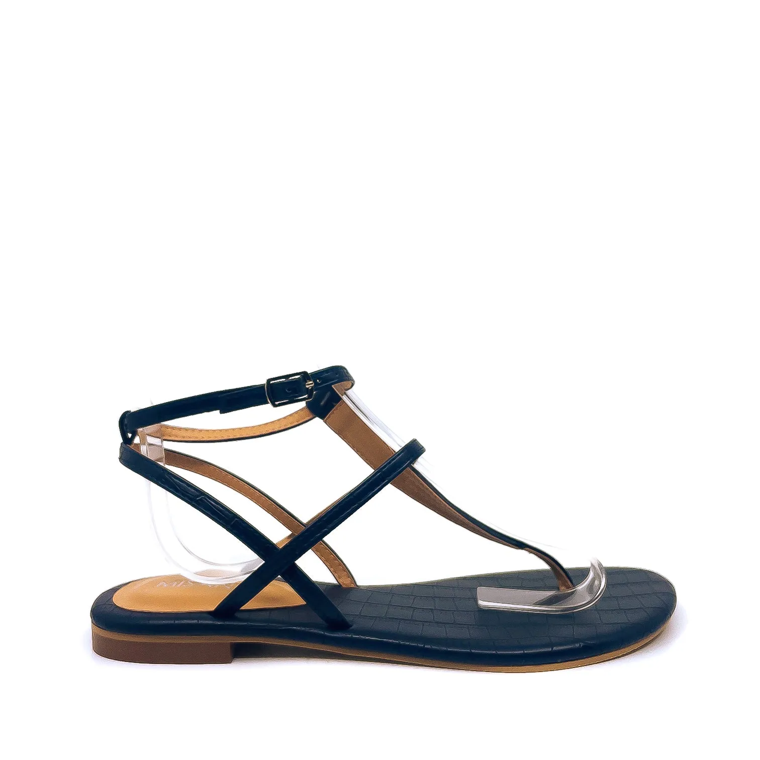 Misano Shizu Navy Croc Sandal