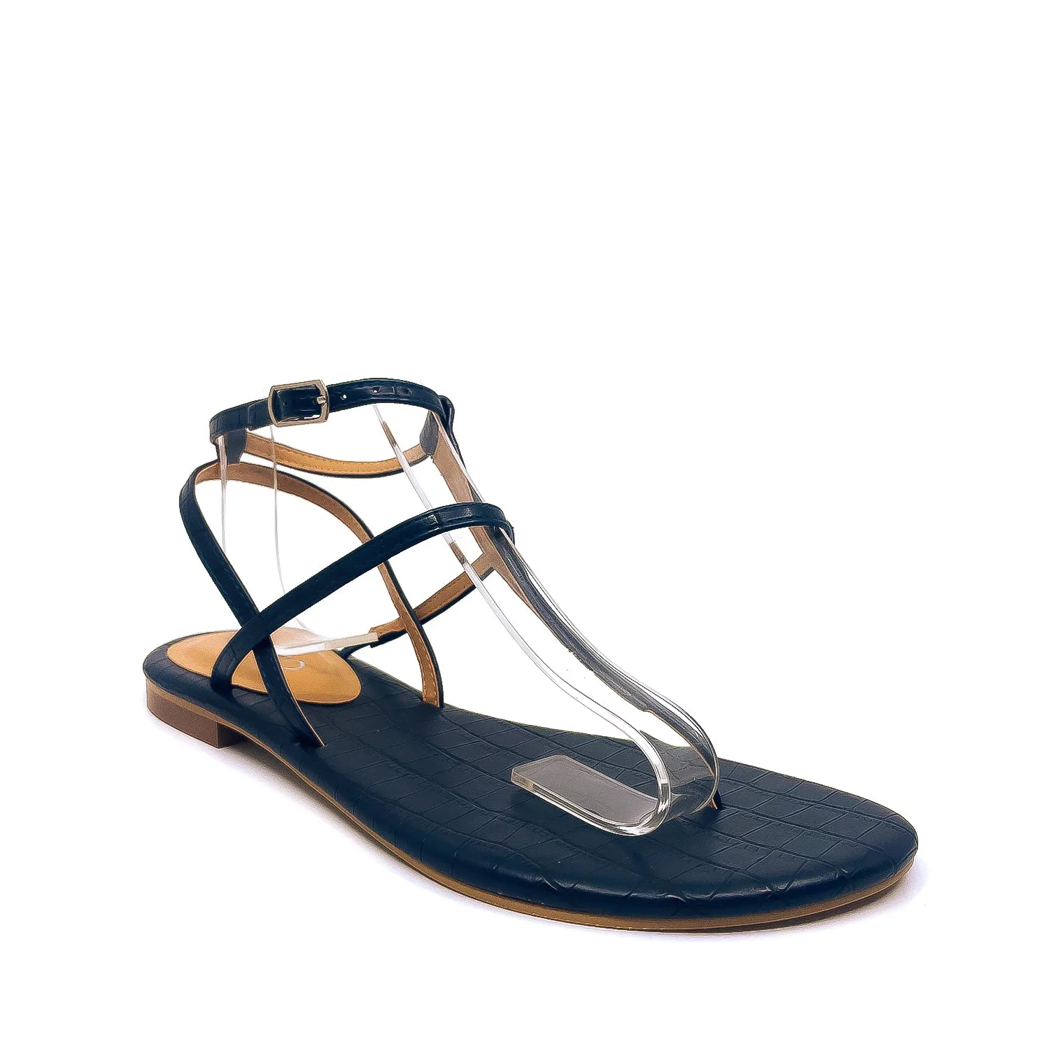 Misano Shizu Navy Croc Sandal