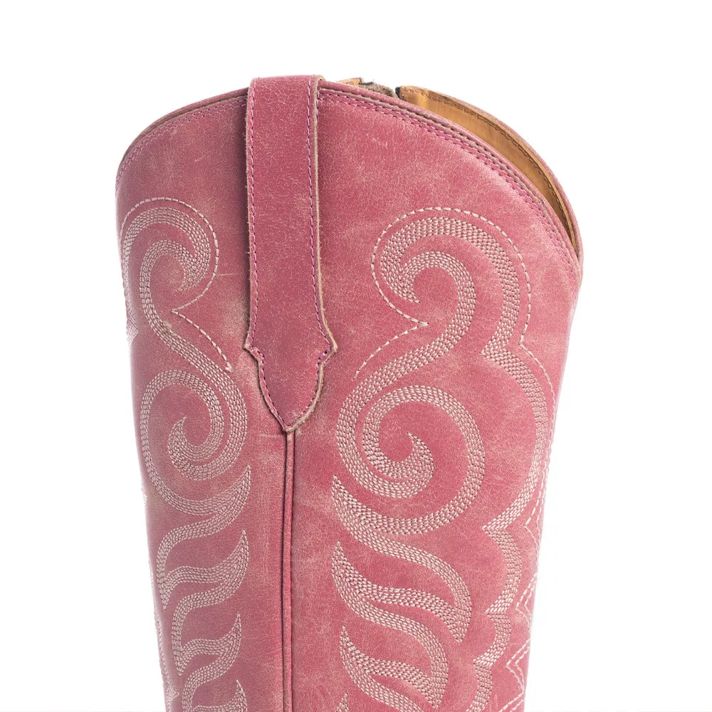 Nalejandra Leather Boots in Pink