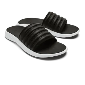 Olukai Men's Komo Slide Sandal Black/White