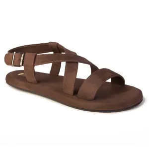 Paaduks Calor Luxe - Crossover Vegan Suede Brown Sandals