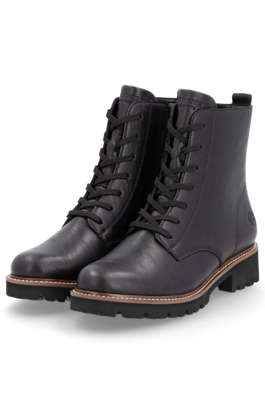 Remonte Lace Up Boots in Black