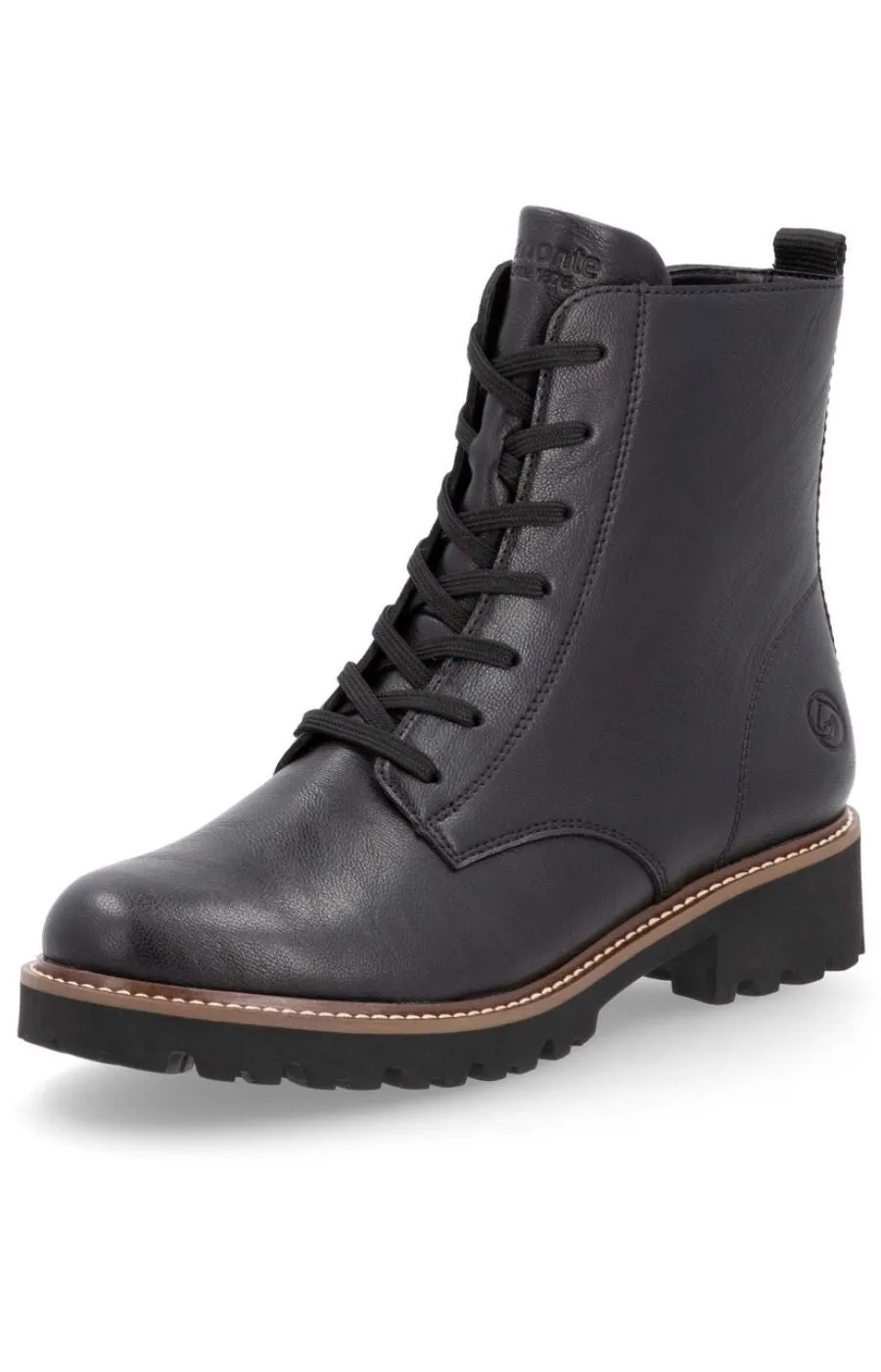 Remonte Lace Up Boots in Black