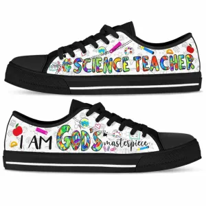 School Science Teacher Gods Masterpiece Low Top Shoes, Teacher Shoes, Low Top Sneakers