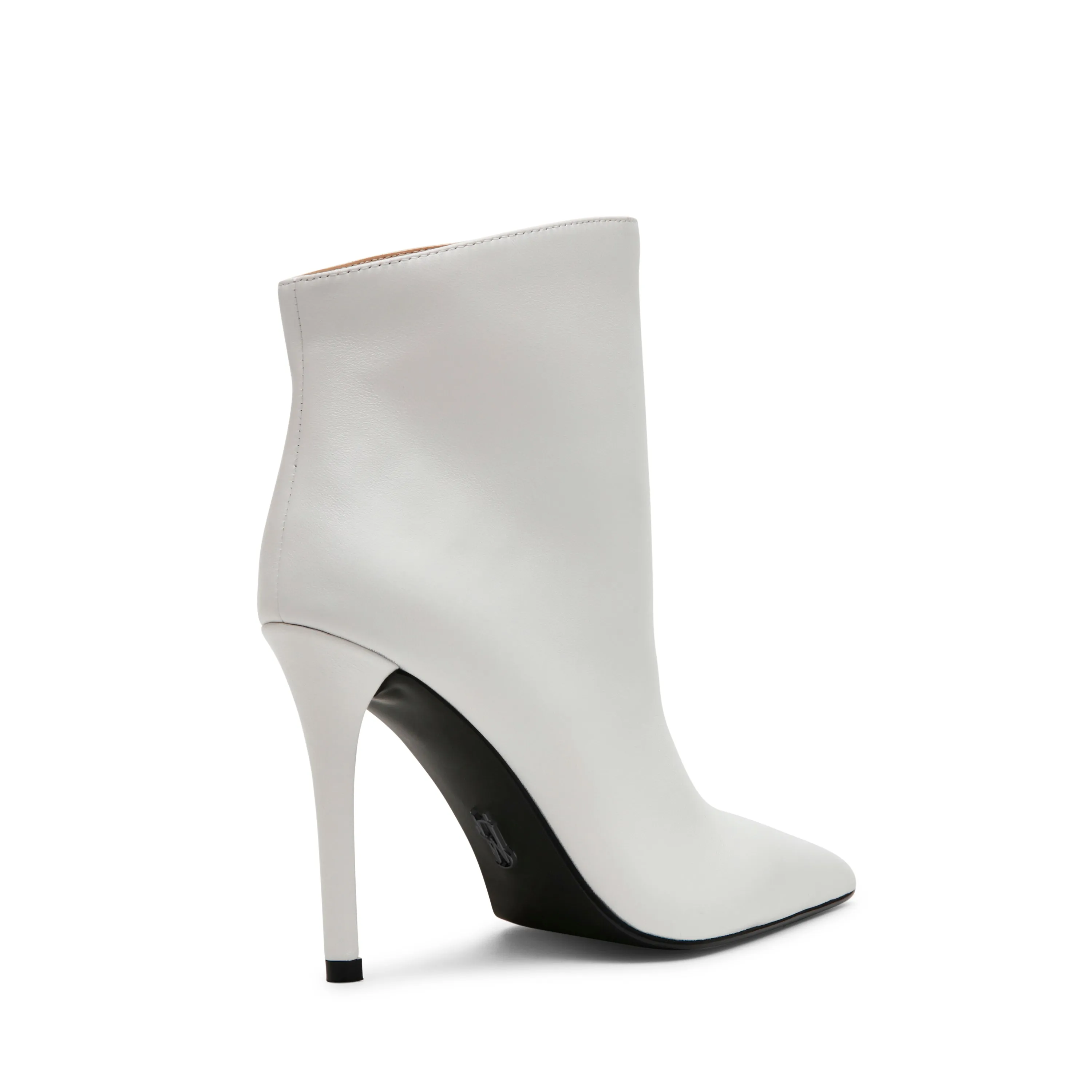 Sentinel Heeled Ankle Boots WHITE LEATHER