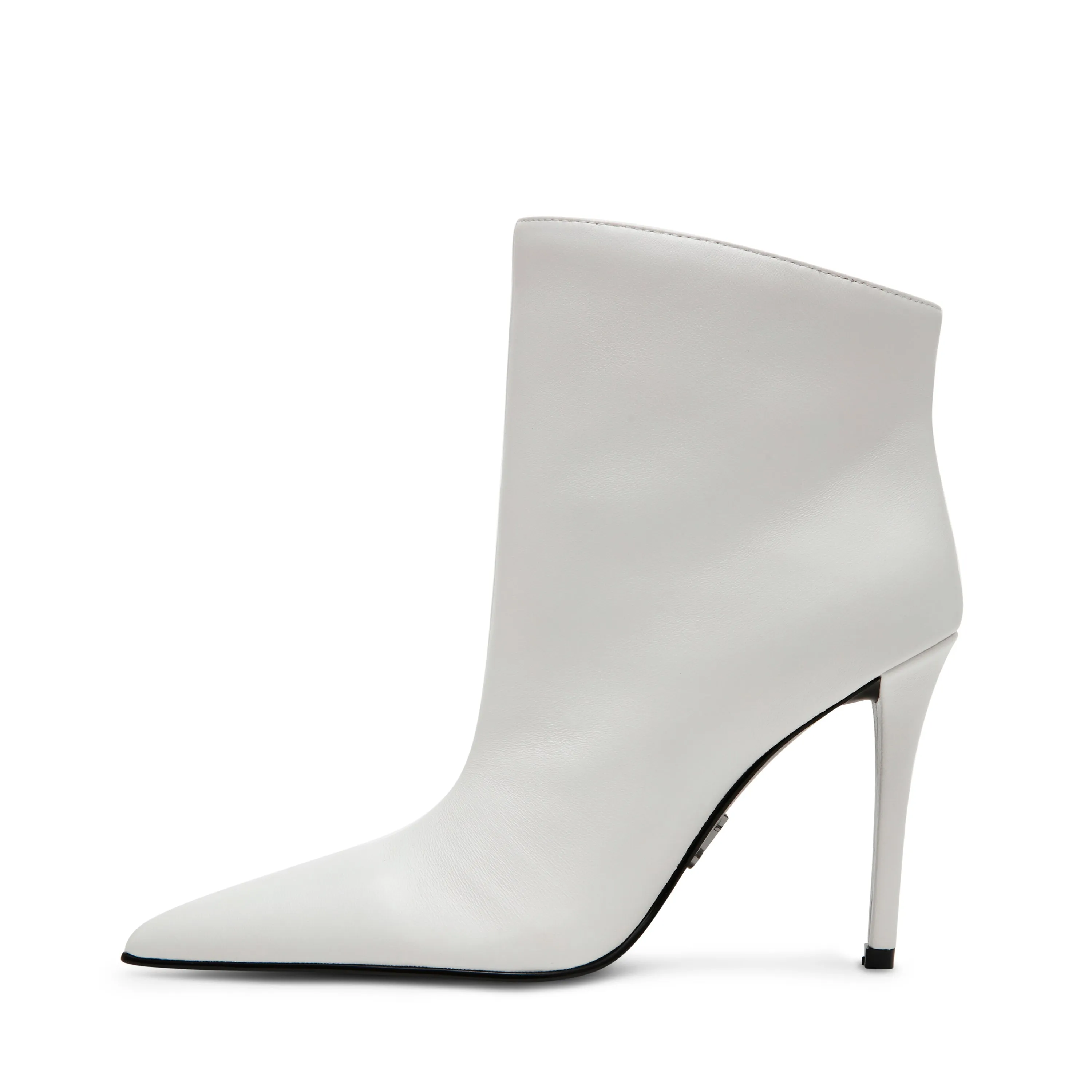 Sentinel Heeled Ankle Boots WHITE LEATHER