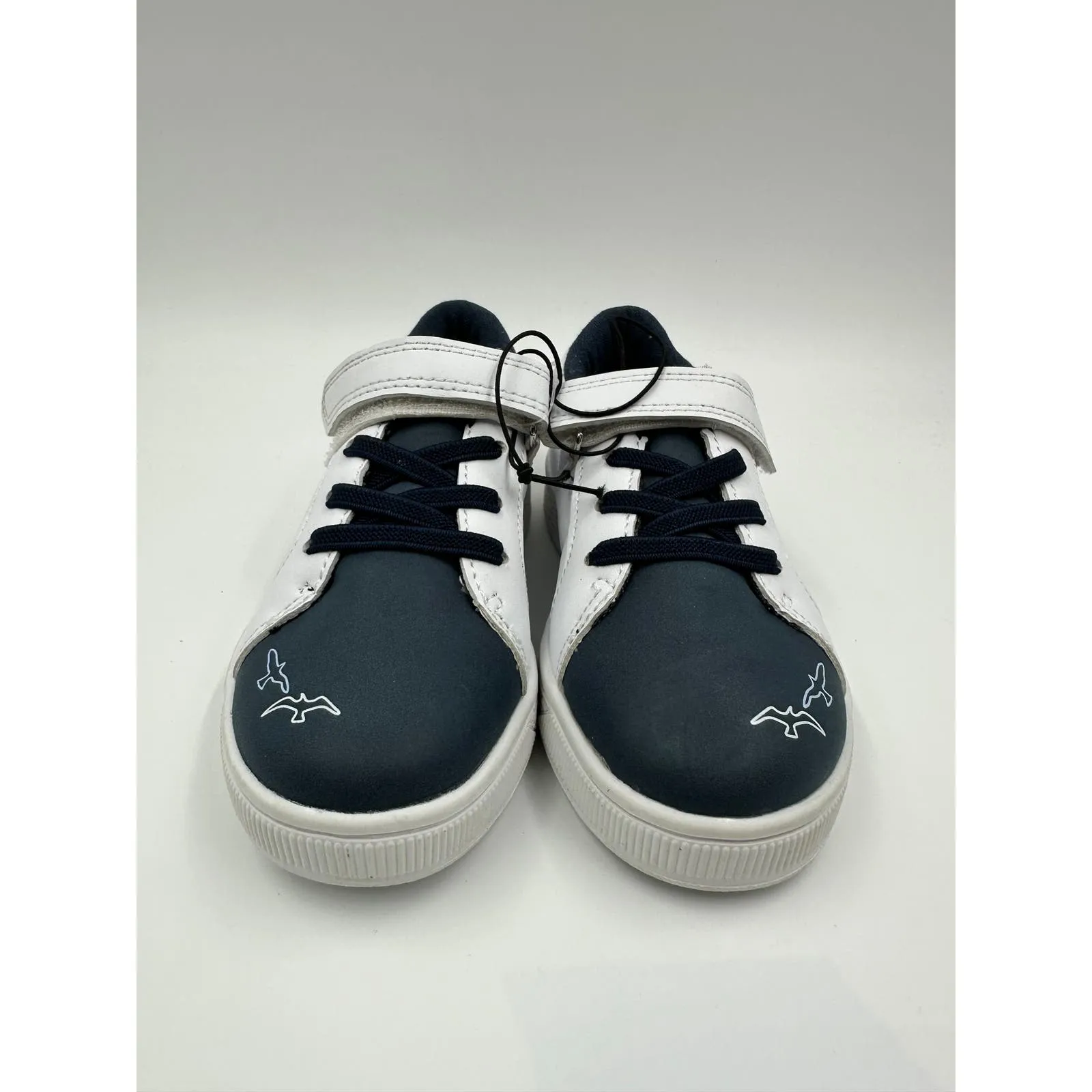 Small Kid Size 11, Fashion Sneakers w/ White and Blue Leather, and Sailor Design