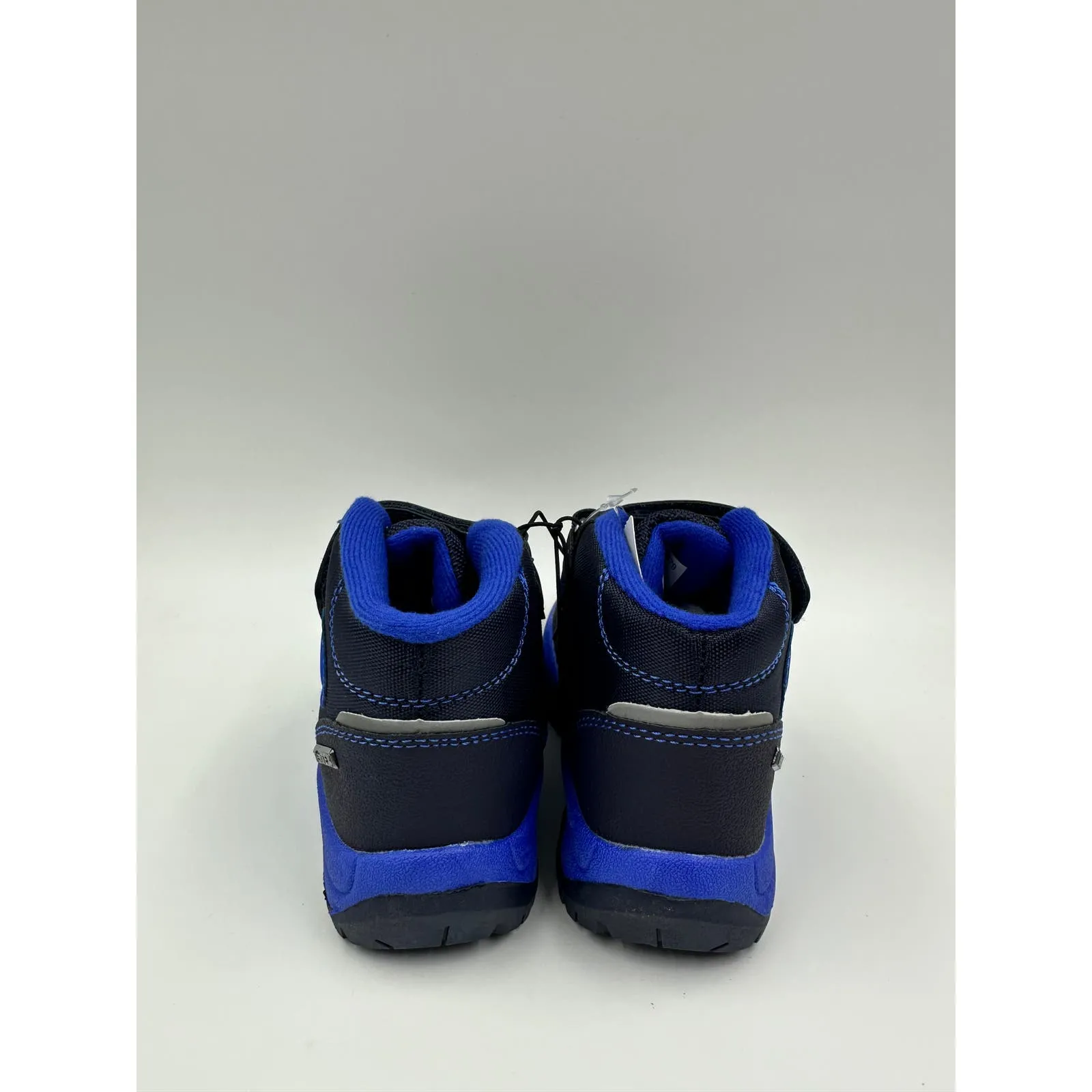 Small Kid Size 11.5, High Top Dark Blue Hikers w/ Hook and Loop Strap, Rubber Toe Cap