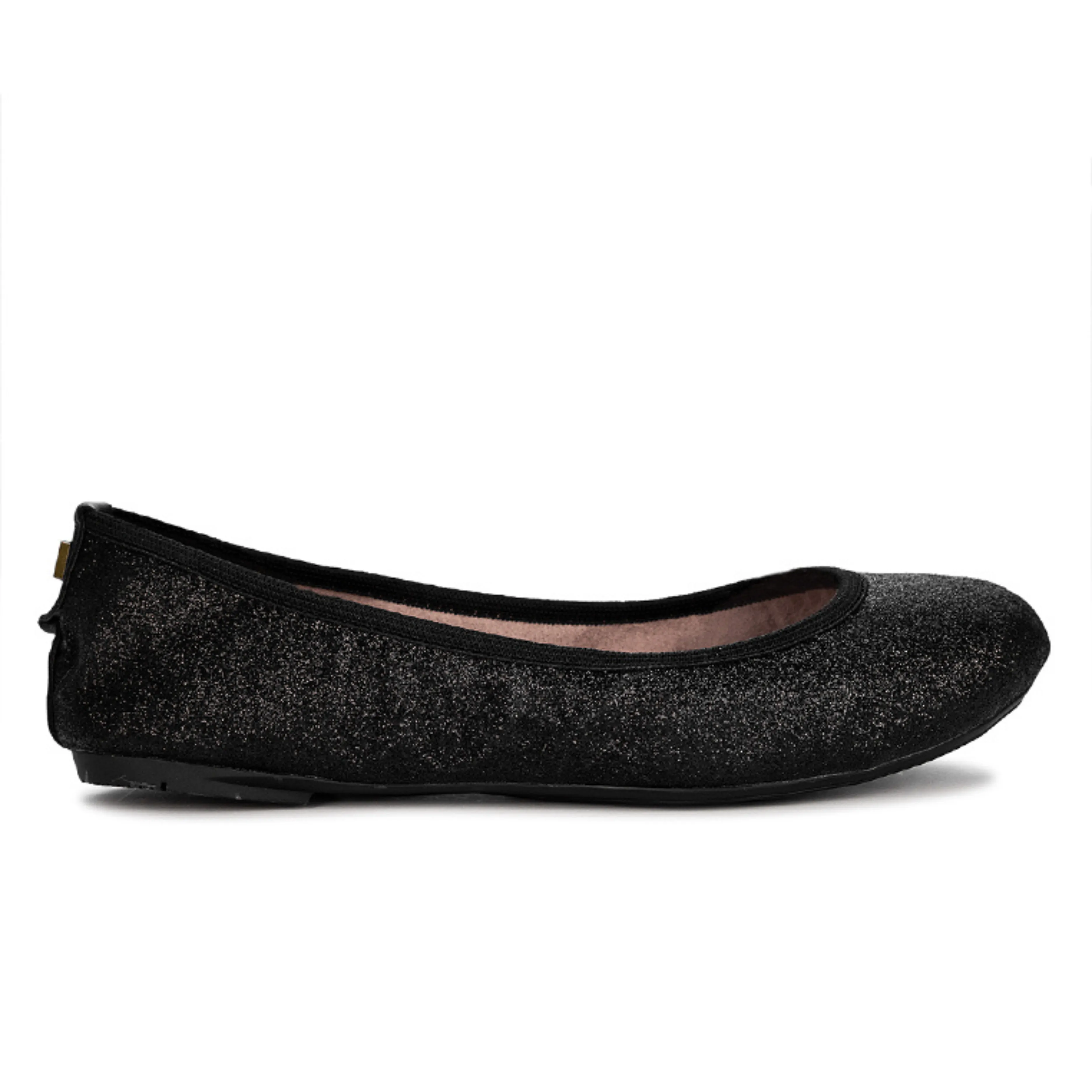 SOPHIA Ballet Flat Shoes - Glitter Black