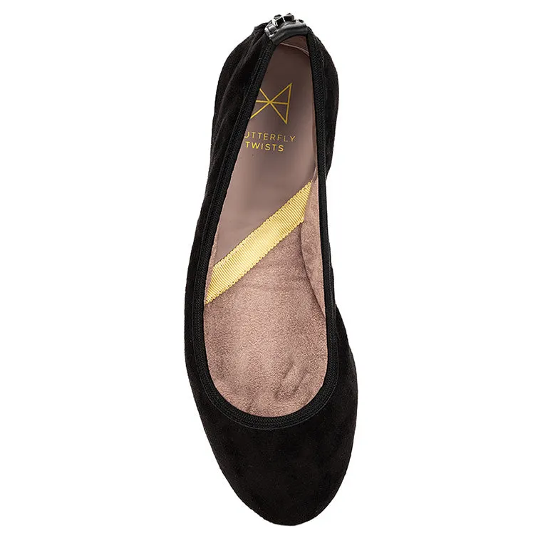 SOPHIA Ballet Flat Shoes - Jet Black