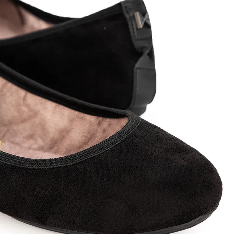 SOPHIA Ballet Flat Shoes - Jet Black