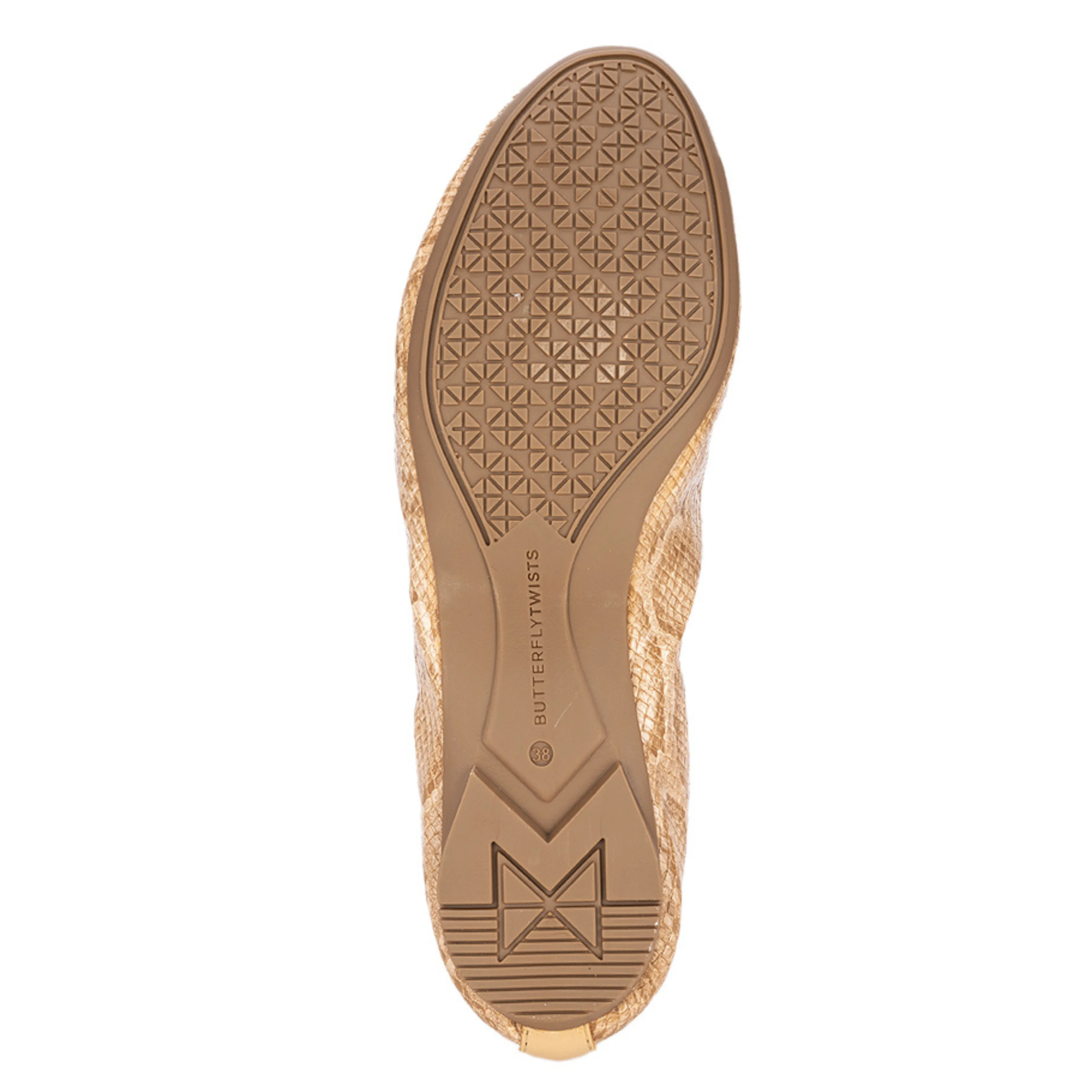 SOPHIA Ballet Flat Shoes - Tan Snake