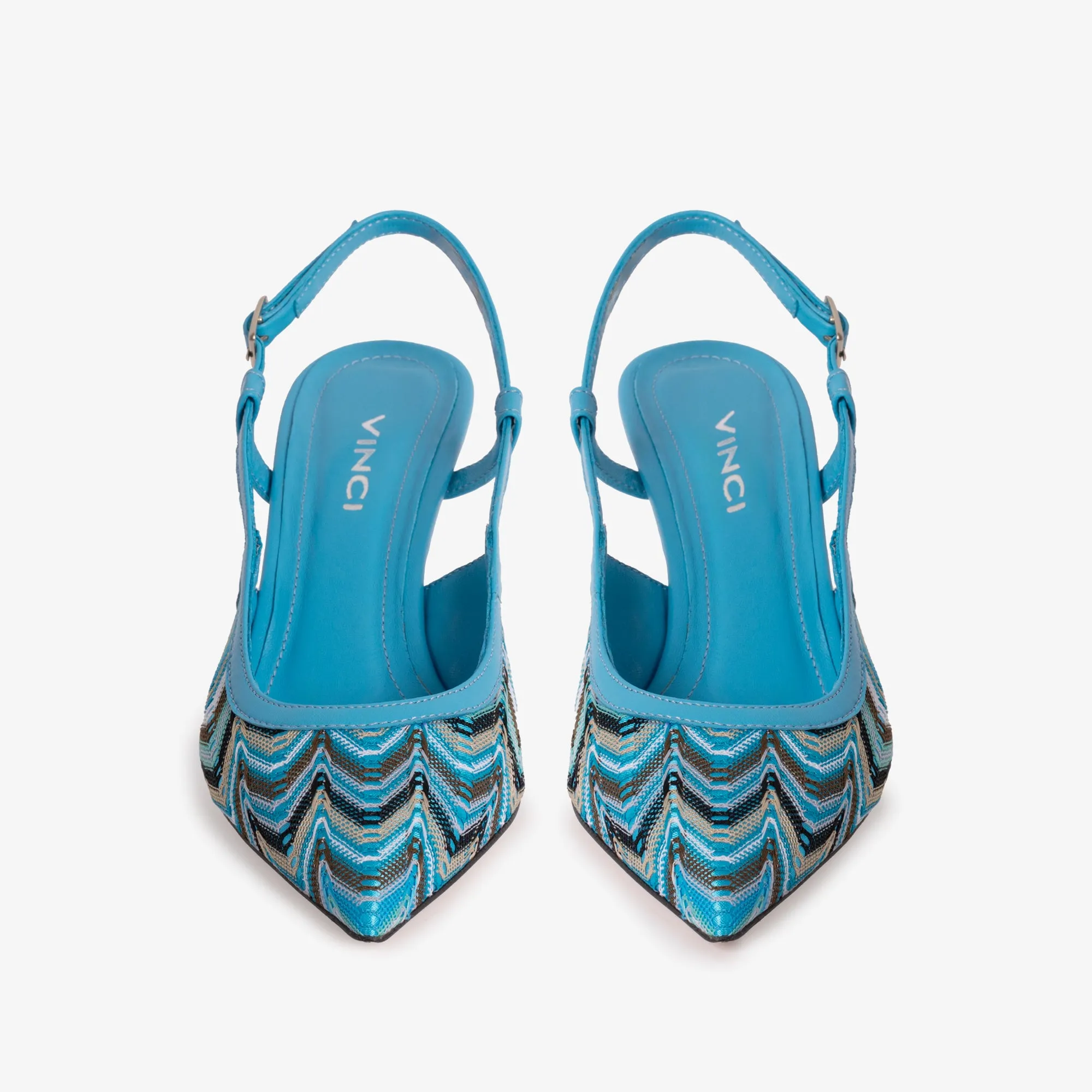 The Napoli Blue Leather Slingback Women Sandal