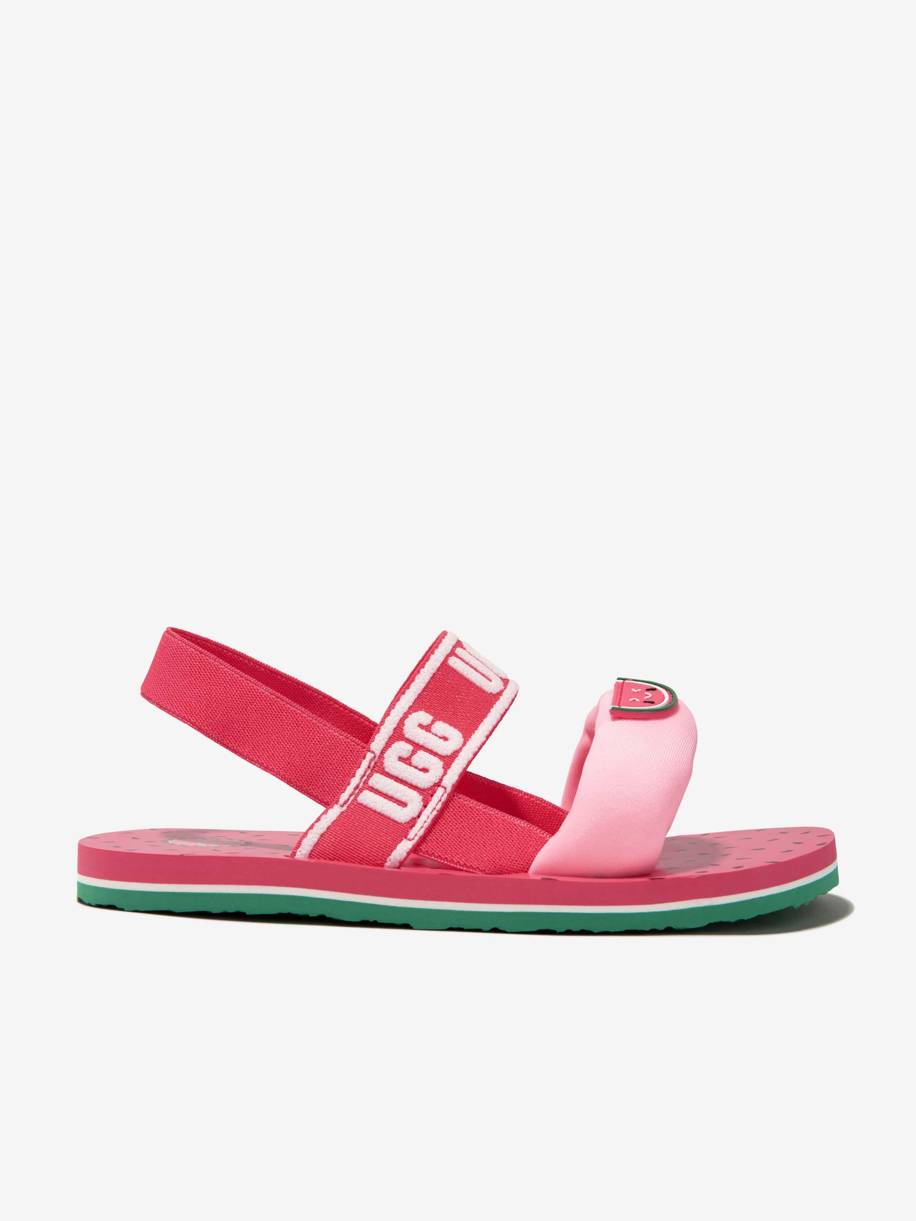 UGG Girls Zuma Sling Watermelon Stuffie Sandals in Pink